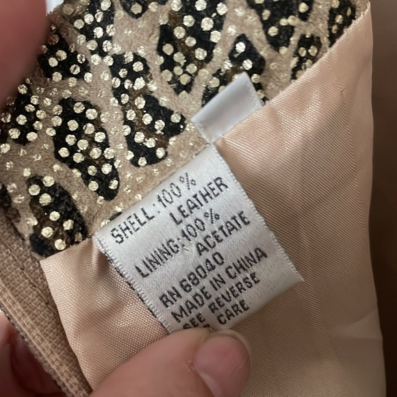 Vintage 80s Leather Cedars Shift Dress 8 Animal Leopard Print - Picture 6 of 14